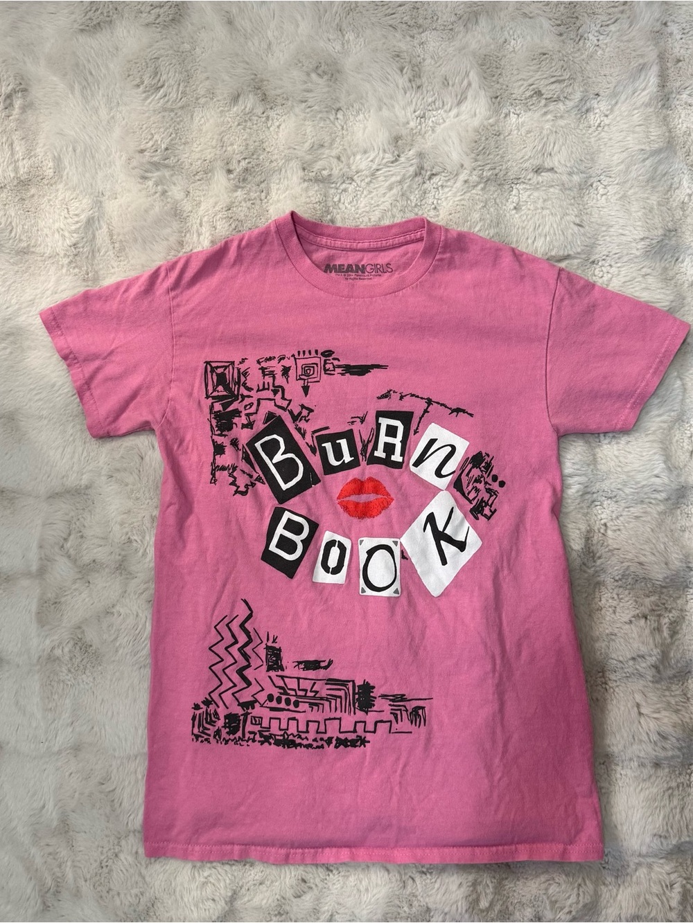 Mean Girls Y2K Burn Book Pink T-Shirt